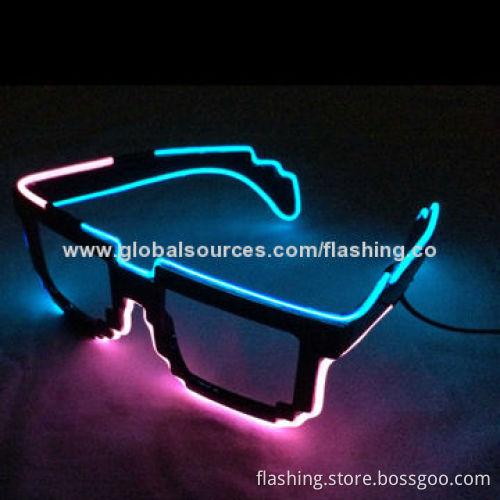 LED/light/EL running shutter shades, EL sunglasses, halloween gift, festival gift